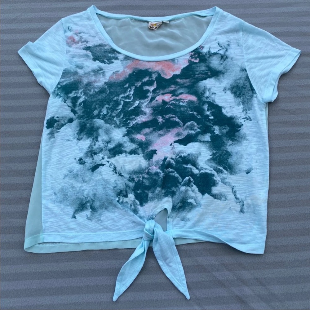 MUDD blue sheer back top size S